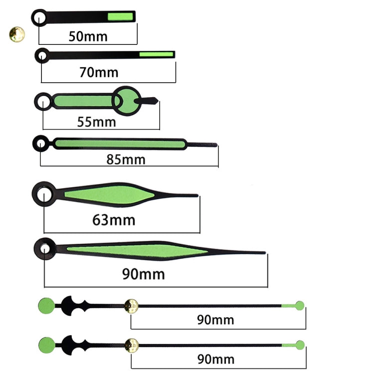Shaft Length 18.5mm Quartz Clock Silent Movement + Luminous Hands DIY Kit,Spec: Movement+746 - DIY Clocks by PMC TechLife | Online Shopping South Africa | PMC TechLife | Buy Now Pay Later Mobicred