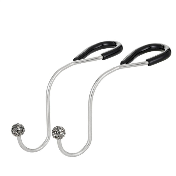 Multifunctional Car Seat Hooks With Diamond Inlay(Shiny Black) - Auto Fastener & Clips by PMC TechLife | Online Shopping South Africa | PMC TechLife | Buy Now Pay Later Mobicred