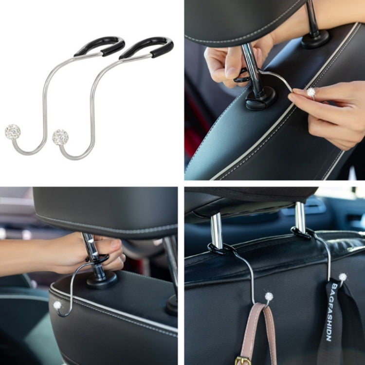 Multifunctional Car Seat Hooks With Diamond Inlay(Red) - Auto Fastener & Clips by PMC TechLife | Online Shopping South Africa | PMC TechLife | Buy Now Pay Later Mobicred
