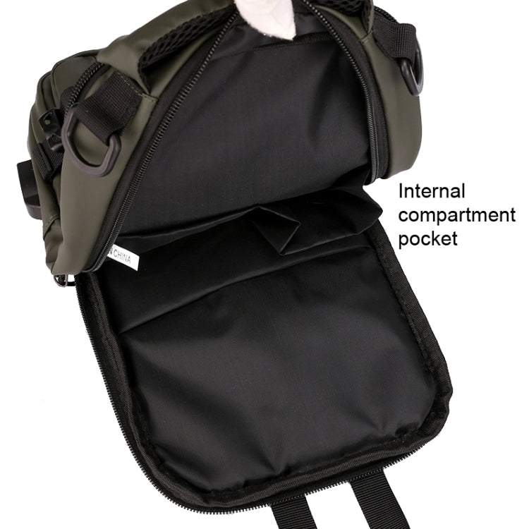 HAOSHUAI 1100-13 Men Multifunctional Chest Bag Casual Shoulder Messenger Bag(Gray) - Crossbody Bags by HAOSHUAI | Online Shopping South Africa | PMC Jewellery