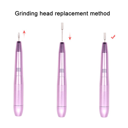 USB Plug Aluminum Nail Drill Machine Electric Manicure Milling Cutter Set(Pink) - Grinding Tools & Accessories by PMC Jewellery | Online Shopping South Africa | PMC Jewellery | Buy Now Pay Later Mobicred