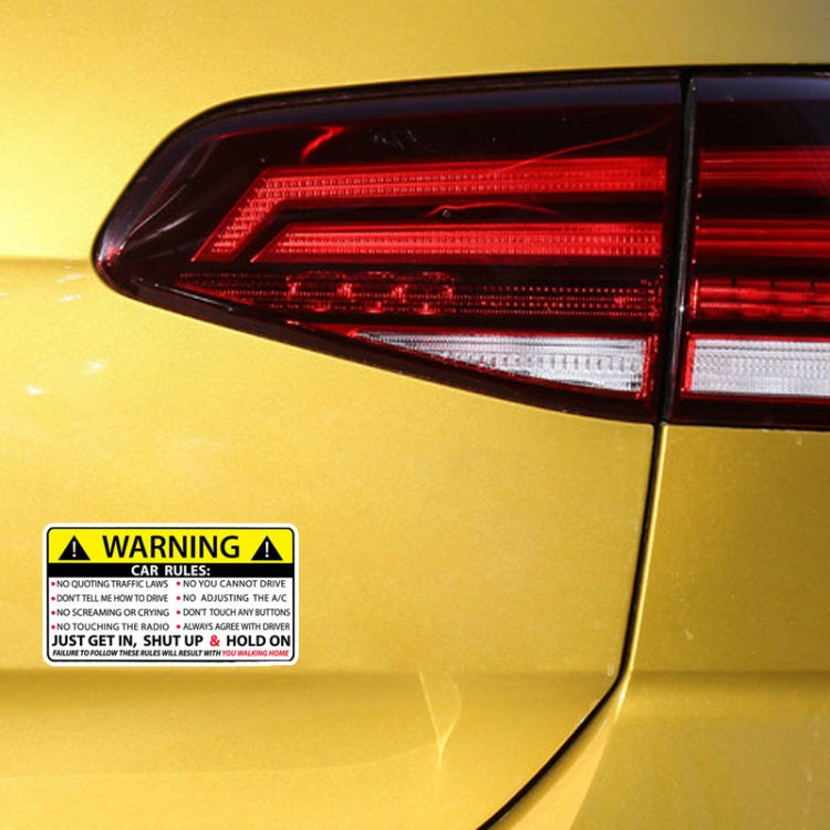 10 PCS Car Safety Warning Rules Sticker - Decorative Sticker by PMC TechLife | Online Shopping South Africa | PMC TechLife | Buy Now Pay Later Mobicred