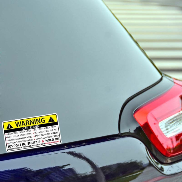 10 PCS Car Safety Warning Rules Sticker - Decorative Sticker by PMC TechLife | Online Shopping South Africa | PMC TechLife | Buy Now Pay Later Mobicred