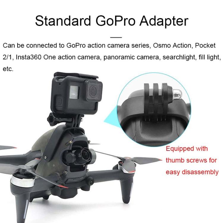 For DJI FPV Top Expansion Adapter Bracket Sports Camera Bracket - Mount & Holder by CQT | Online Shopping South Africa | PMC TechLife | Buy Now Pay Later Mobicred