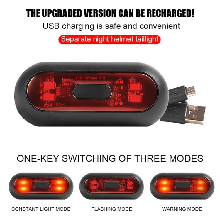 Motorbike Helmet Warning Light USB Rechargeable Waterproof Tail Light, Specification: 10 Beads - Signal Lights by PMC TechLife | Online Shopping South Africa | PMC TechLife | Buy Now Pay Later Mobicred