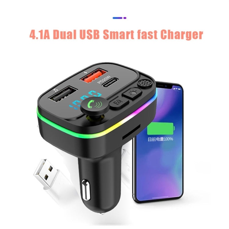 P4-QC3.0 Car MP3 Bluetooth Hands-free Player Car FM Transmitter - Bluetooth Car Kits by PMC TechLife | Online Shopping South Africa | PMC TechLife | Buy Now Pay Later Mobicred