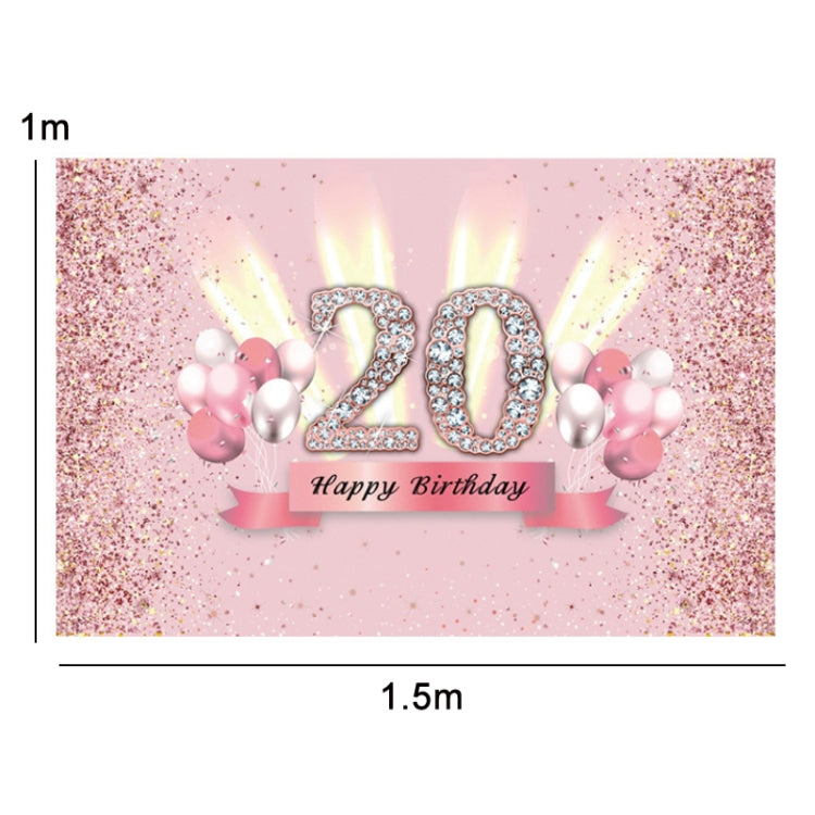 1.5x1m Cartoon Digital Birthday Balloon Party Scene Photographic Backdrop(MDT10408) - Birthday Party by PMC Jewellery | Online Shopping South Africa | PMC Jewellery