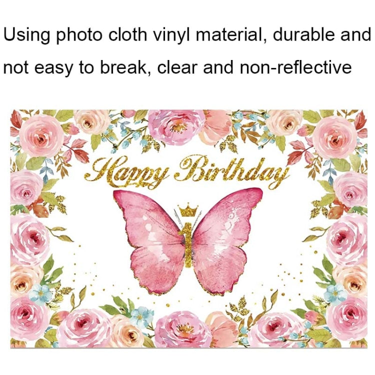 1.5m X 1m Butterfly Pattern Photography Backdrop Birthday Party Decoration Background Cloth(MDT10235) - Birthday Party by PMC Jewellery | Online Shopping South Africa | PMC Jewellery