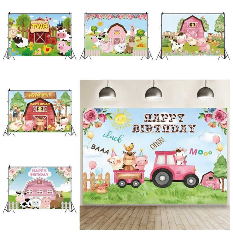 1.5m X 1m Cartoon Farm Animals Photography Backdrop Birthday Party Background Decoration(MDM10756) - Birthday Party by PMC Jewellery | Online Shopping South Africa | PMC Jewellery