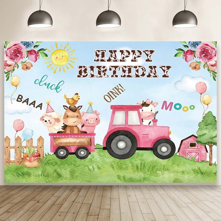 1.5m X 1m Cartoon Farm Animals Photography Backdrop Birthday Party Background Decoration(MDT08893) - Birthday Party by PMC Jewellery | Online Shopping South Africa | PMC Jewellery