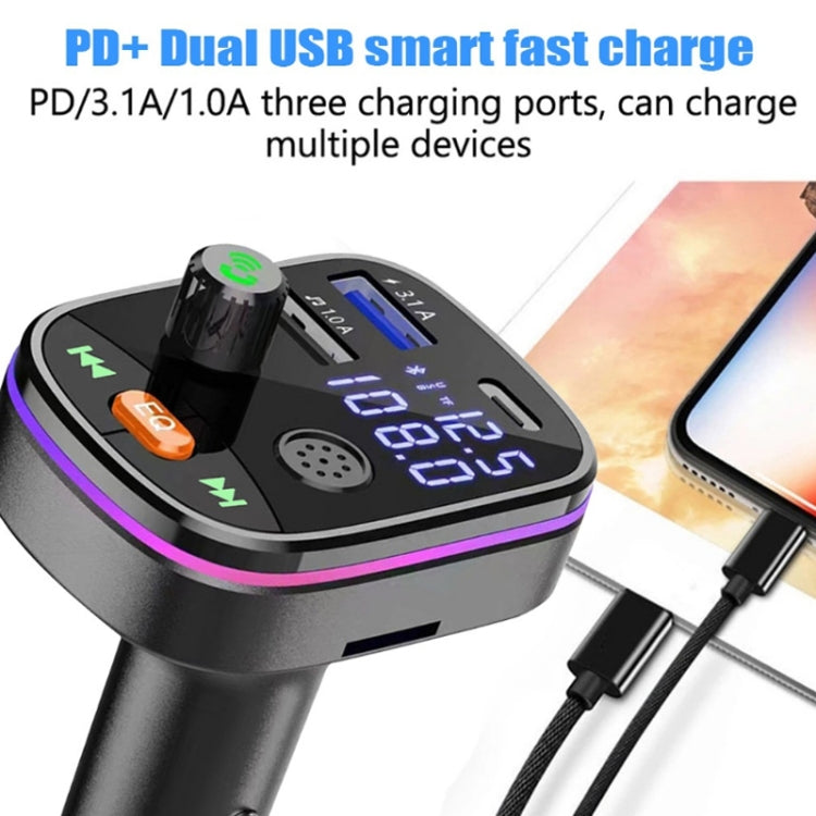 Q9 Car Bluetooth MP3 With TYPE-C Port PD Charging FM Transmitter - Bluetooth Car Kits by PMC TechLife | Online Shopping South Africa | PMC TechLife | Buy Now Pay Later Mobicred