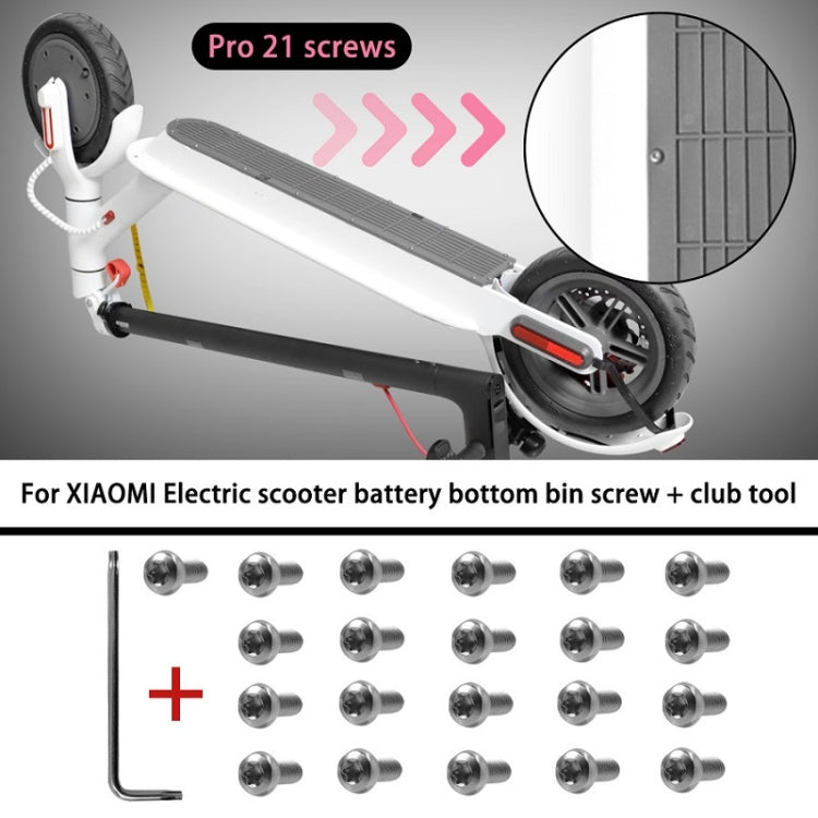 21pcs/set For Xiaomi Mijia M365 Pro Battery Compartment Screws(White) - Accessories & Parts by PMc TechLife | Online Shopping South Africa | PMc TechLife | Buy Now Pay Later Mobicred