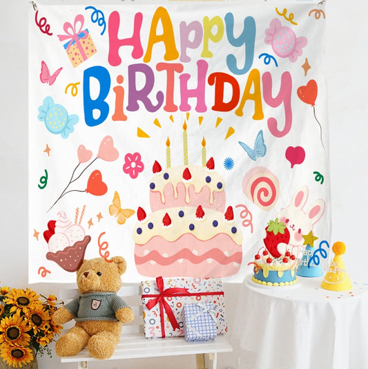 Birthday Layout Hanging Cloth Children Photo Wall Cloth, Size: 180x230cm Velvet(3) - Cartoon by PMC Jewellery | Online Shopping South Africa | PMC Jewellery | Buy Now Pay Later Mobicred