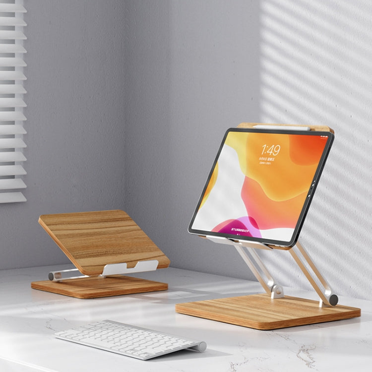 AP-2DP Desktop Liftable Wooden Tablet Laptop Support Stand(Darkwood) - Laptop Stand by PMC Jewellery | Online Shopping South Africa | PMC Jewellery | Buy Now Pay Later Mobicred