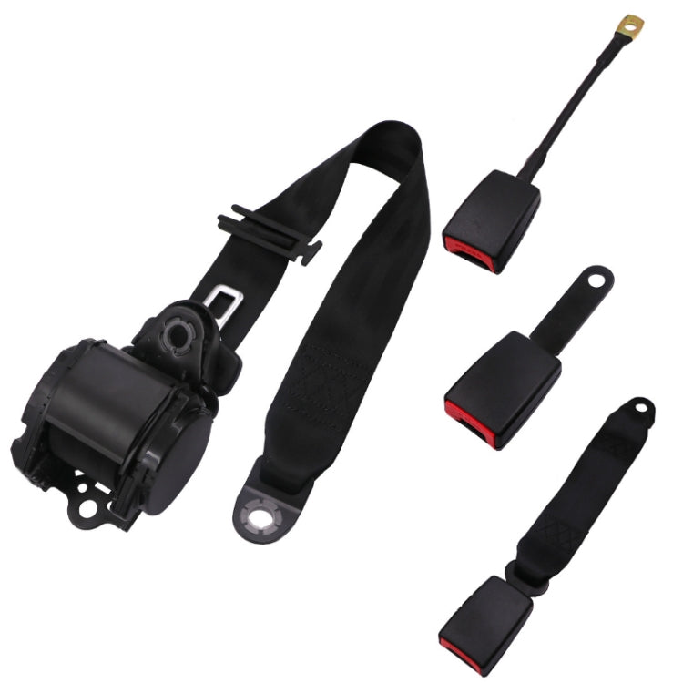 Universal 3-point Car Retrofit Seat Belt With Emergency Locking(Iron Bar Latch) - Seat Belts & Padding by PMC TechLife | Online Shopping South Africa | PMC TechLife | Buy Now Pay Later Mobicred
