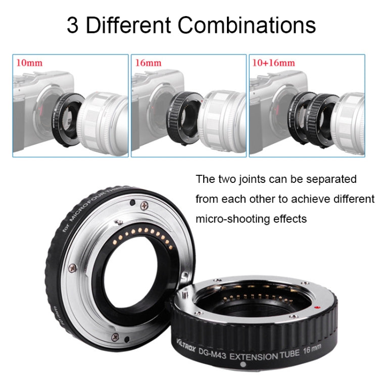 For Panasonic/Olympus VILTROX DG-M43 Camera Automatic Close-Up Ring Macro Ring Set - free shipping - PMC TechLife - Order now!