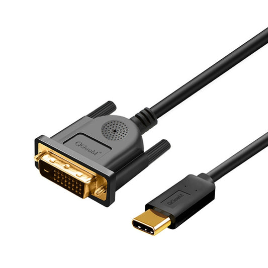 QGeeM QG-UA18 1920x1080P USB-C/Type-C To DVI Video Cable, Length: 1.2m -  by QGeeM | Online Shopping South Africa | PMC Jewellery | Buy Now Pay Later Mobicred