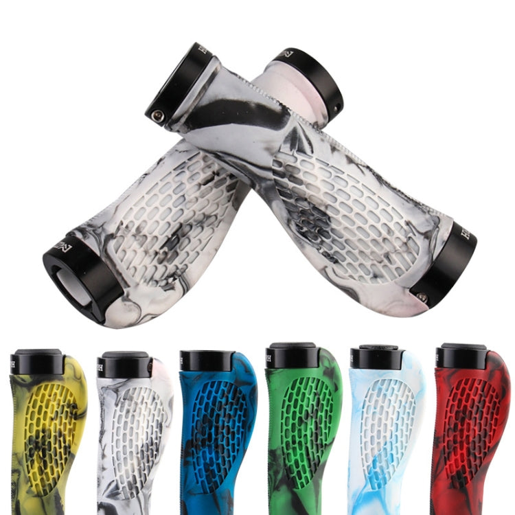 MZYRH 1pair Mountain Bike Bicycle Handlebar Grips Protective Covers(White and Blue) - Bicycle Grips by MZYRH | Online Shopping South Africa | PMC Jewellery | Buy Now Pay Later Mobicred