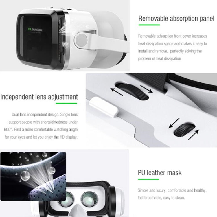 VRSHINECON G04BS+B01 Handle 3D Virtual Reality Helmet VR Glasses With Bluetooth Headset - VR Headset by VRSHINECON | Online Shopping South Africa | PMC Jewellery | Buy Now Pay Later Mobicred