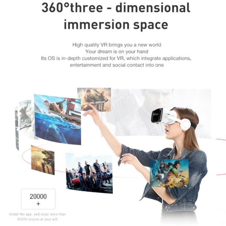 VRSHINECON G04BS+B03 Handle 3D Virtual Reality Helmet VR Glasses With Bluetooth Headset - free shipping - PMC Jewellery - Order now!
