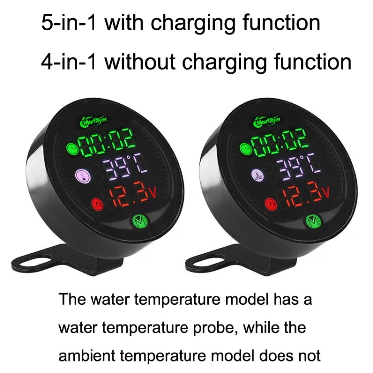 Morfayer YL-M05 4 In 1 Environmental Temperature Model 9-24V LED Night Vision Motorcycle Modification Instrument - Electrical Instruments by PMC TechLife | Online Shopping South Africa | PMC TechLife | Buy Now Pay Later Mobicred