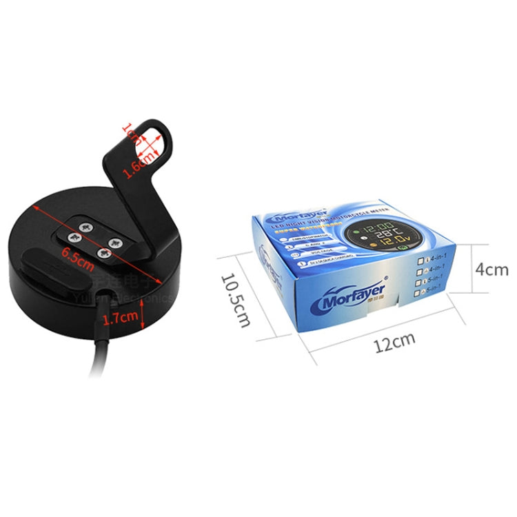 Morfayer YL-M05 4 In 1 Environmental Temperature Model 9-24V LED Night Vision Motorcycle Modification Instrument - Electrical Instruments by PMC TechLife | Online Shopping South Africa | PMC TechLife | Buy Now Pay Later Mobicred