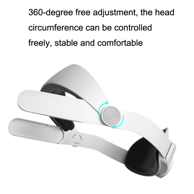 For Oculus Quest 2 VR SHINECON OS01 Adjustable All -In -One Head Strap VR Accessories(White) - VR Accessories by PMC TechLife | Online Shopping South Africa | PMC TechLife | Buy Now Pay Later Mobicred
