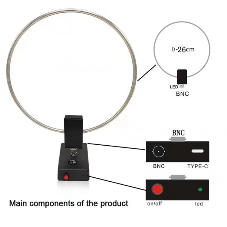 GA800 10KHz-159MHZ HF Radio Short Wave Antenna With Source Ring Shaped Antenna - Radio Player by PMC Jewellery | Online Shopping South Africa | PMC Jewellery | Buy Now Pay Later Mobicred