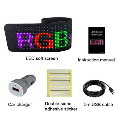 S1664RGB 390x107mm Car LED Flexible Display Cell Phone APP Control Bluetooth Connection - Car Monitor by PMC Jewellery | Online Shopping South Africa | PMC Jewellery | Buy Now Pay Later Mobicred