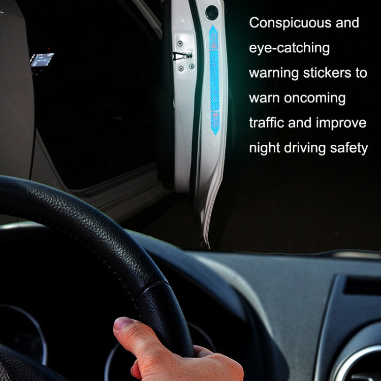 5sets Car Opening Door Anti-Collision Safety Warning Reflector(Fluorescent Green) - Warning Sticker by PMC TechLife | Online Shopping South Africa | PMC TechLife | Buy Now Pay Later Mobicred