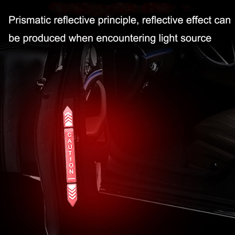 5sets Car Opening Door Anti-Collision Safety Warning Reflector(Diamond Red) - Warning Sticker by PMC TechLife | Online Shopping South Africa | PMC TechLife | Buy Now Pay Later Mobicred