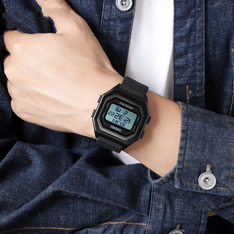SKMEI 1875 Men Outdoor Electronic Watch Timing Multi-Functional Watch, Style: Silicone Band White Machine - free shipping - PMC TechLife - Order now!