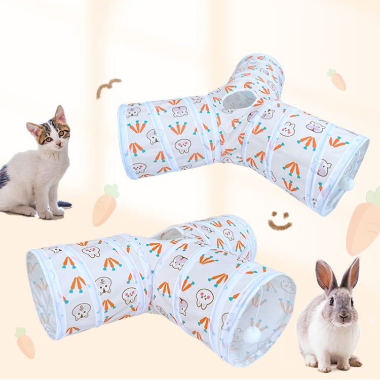 Foldable Rabbit Tunnel Suede Cat Three Exit Channel(T Type) - Toys by PMC Jewellery | Online Shopping South Africa | PMC Jewellery