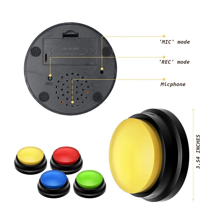 Pet Communication Button Dog Vocal Box Recording Vocalizer, Style: Recording Model(Dark Blue) - free shipping - PMC TechLife - Order now!