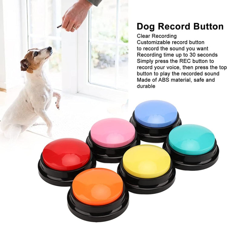 Pet Communication Button Dog Vocal Box Recording Vocalizer, Style: Recording Model(Lake Blue) - Training Aids by PMC TechLife | Online Shopping South Africa | PMC TechLife | Buy Now Pay Later Mobicred