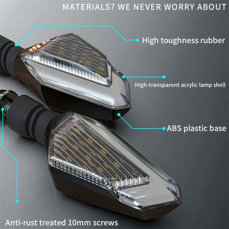 MK-236 4pcs 22LED Motorcycle V Line Two Color Turning Light Signal Angle Light(Yellow Blue) - Turn Signal by PMC Jewellery | Online Shopping South Africa | PMC Jewellery | Buy Now Pay Later Mobicred