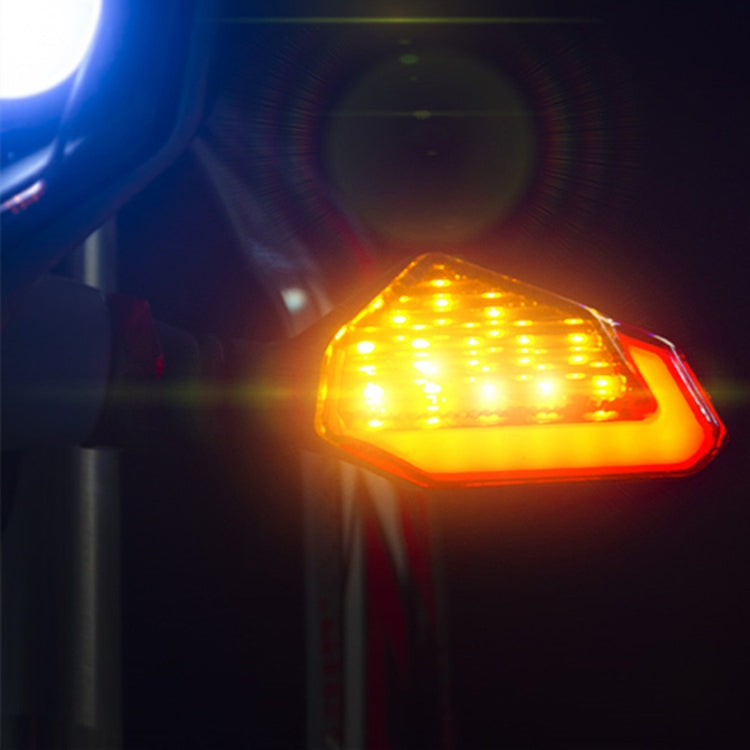 MK-236 4pcs 22LED Motorcycle V Line Two Color Turning Light Signal Angle Light(Yellow White) - Turn Signal by PMC Jewellery | Online Shopping South Africa | PMC Jewellery | Buy Now Pay Later Mobicred