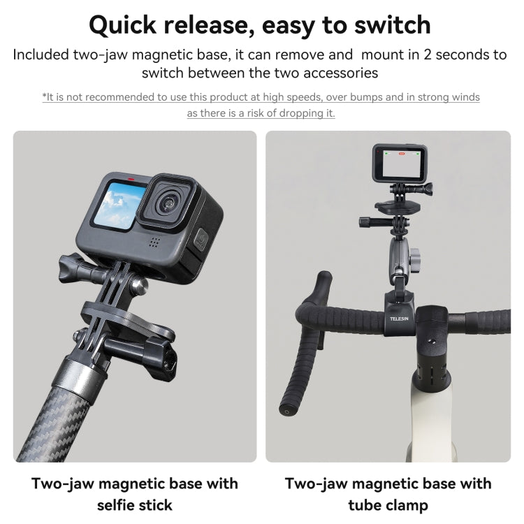 TELESIN Magnetic Action Camera Quick Release Bracket Mount,Spec: Extended Suit - Holder by TELESIN | Online Shopping South Africa | PMC TechLife | Buy Now Pay Later Mobicred