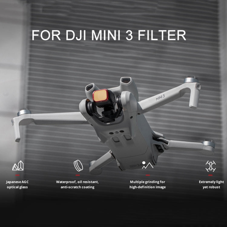 For DJI Mini 3 PGYTECH Filter Aluminum Alloy Drone Filter,Spec: ND 16/64/128/256 - free shipping - PMC TechLife - Order now!