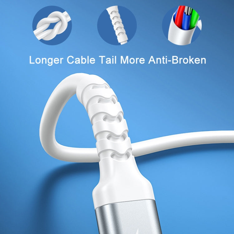 REMAX RC-C008  USB To 8 Pin 2.4A TPE Soft Anti-breakage Data Cable,Length 1m(White) - free shipping - PMC Jewellery - Order now!