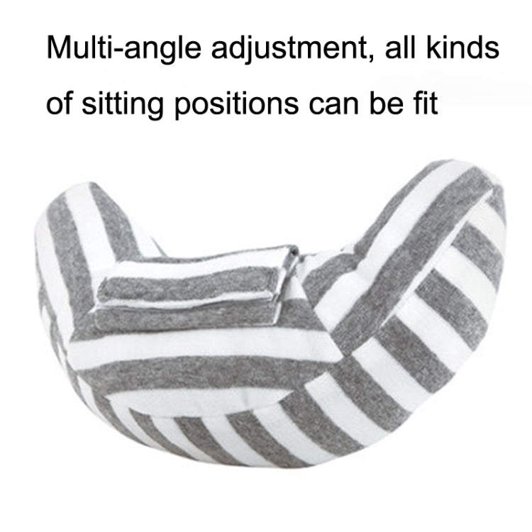 2pcs Children Neck Headrest Comfortable Shoulder Cover Car Neck Guard Pillow(Gray Stripe) - free shipping - PMC Jewellery - Order now!