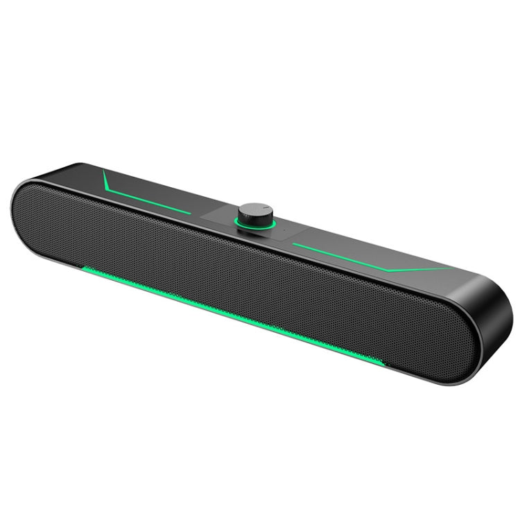 A39 LED Luminous HIFI Stereo Computer Speakers Long Gaming Wired Audio(Black) -  by PMC Jewellery | Online Shopping South Africa | PMC Jewellery | Buy Now Pay Later Mobicred