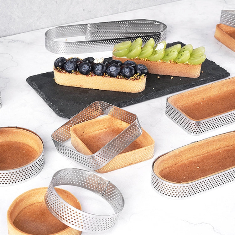 BN1006 Stainless Steel Mousse Circle Thickened Perforated Cake Mold DIY Baking Tools, Specification: Square 3.9 inches - Food Molds by PMC TechLife | Online Shopping South Africa | PMC TechLife