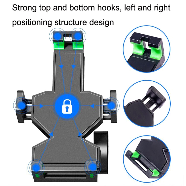A04 Metal Motorcycle Mobile Phone Navigation Bracket Bicycle Frame Multifunctional Car Fixed Clamp(M8 Ball Header Installation Model) - Holder by PMC TechLife | Online Shopping South Africa | PMC TechLife | Buy Now Pay Later Mobicred
