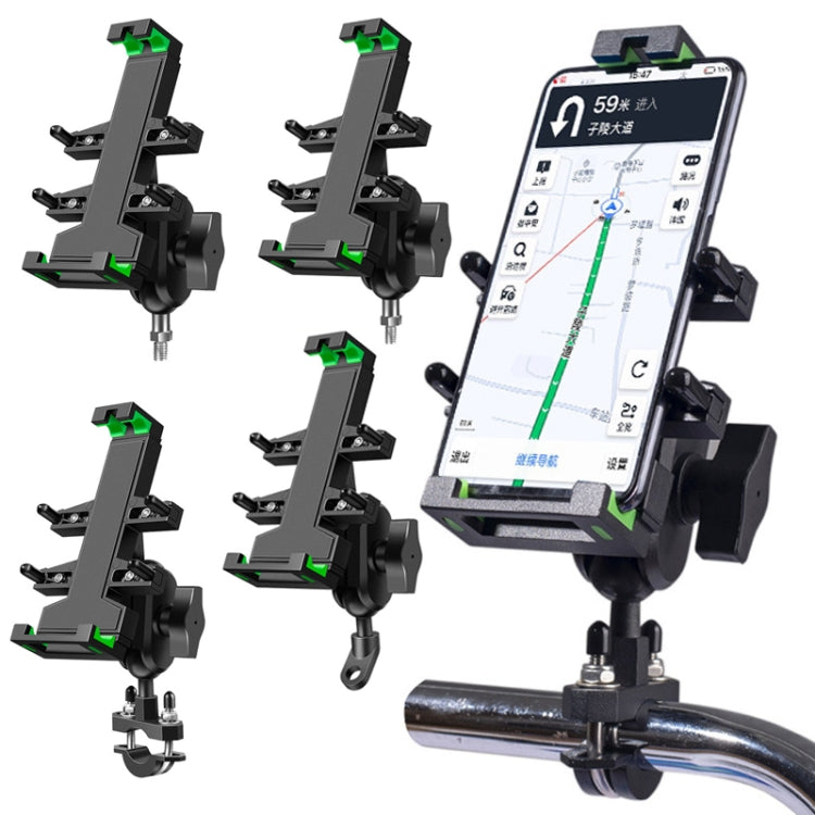 A02 Motorcycle Mobile Phone Navigation Bracket Car Riding Anti-shock Aluminum Alloy Rack(M8 Ball Header Installation Model) - Holder by PMC TechLife | Online Shopping South Africa | PMC TechLife | Buy Now Pay Later Mobicred