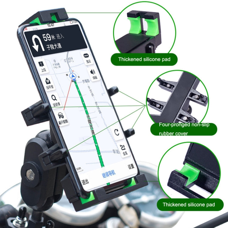A02 Motorcycle Mobile Phone Navigation Bracket Car Riding Anti-shock Aluminum Alloy Rack(Car Handlebar Model) - free shipping - PMC TechLife - Order now!