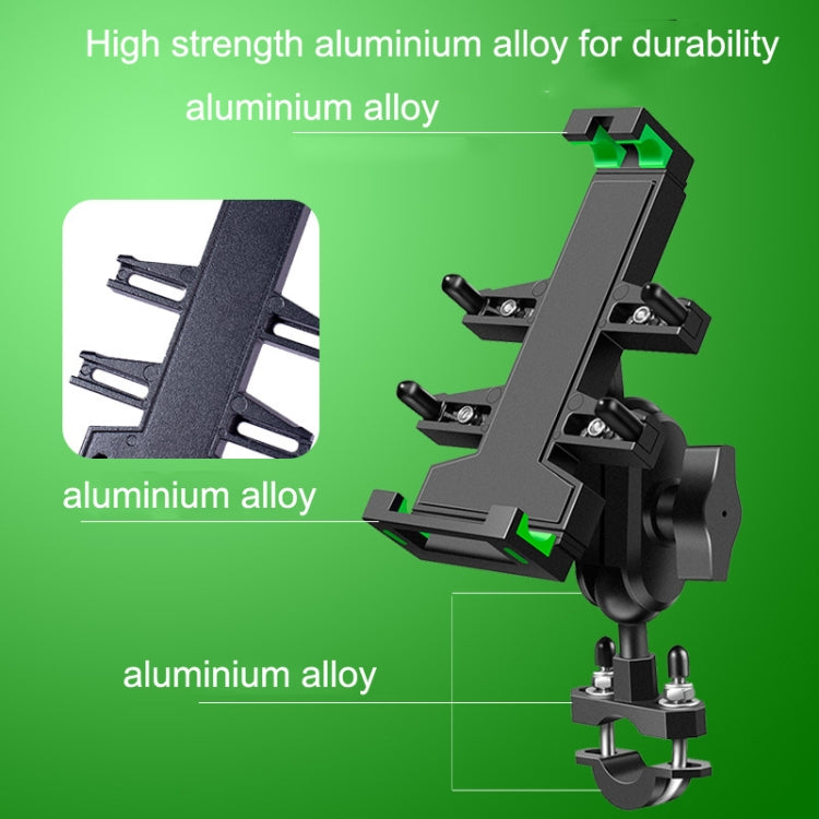 A02 Motorcycle Mobile Phone Navigation Bracket Car Riding Anti-shock Aluminum Alloy Rack(M8 Ball Header Installation Model) - Holder by PMC TechLife | Online Shopping South Africa | PMC TechLife | Buy Now Pay Later Mobicred