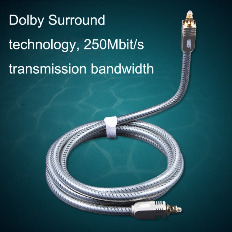 EMK YL/B Audio Digital Optical Fiber Cable Square To Square Audio Connection Cable, Length: 3m(Transparent Gray) - Audio Optical Cables by EMK | Online Shopping South Africa | PMC Jewellery | Buy Now Pay Later Mobicred