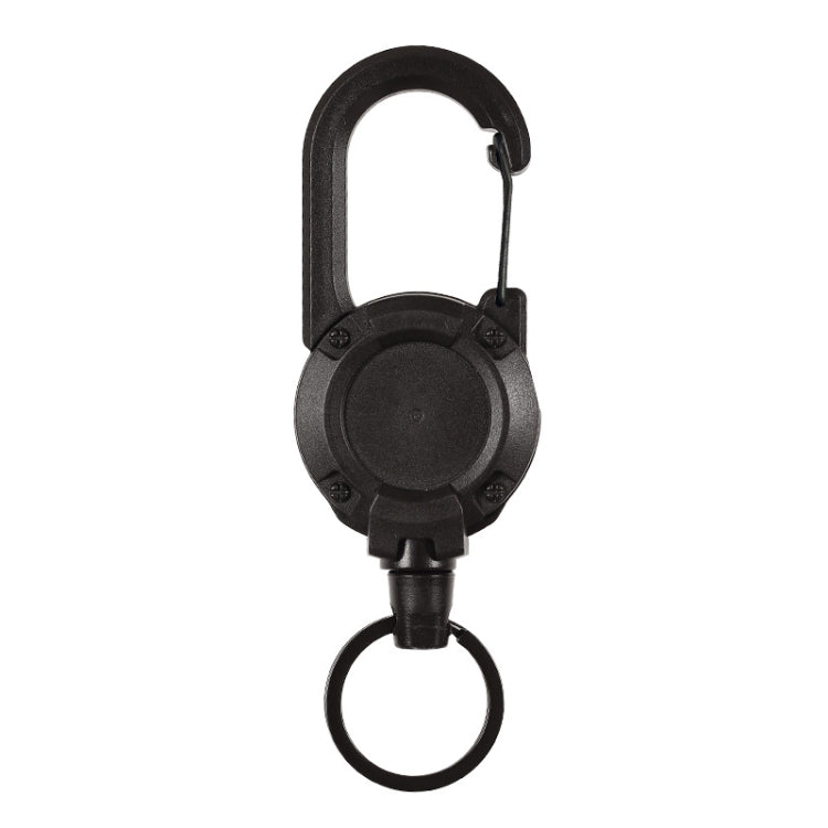 Backpack Carabiner Plastic Retractable Pull Badge Reel, Color: Black-Fiber Rope - Hooks by PMC TechLife | Online Shopping South Africa | PMC TechLife | Buy Now Pay Later Mobicred