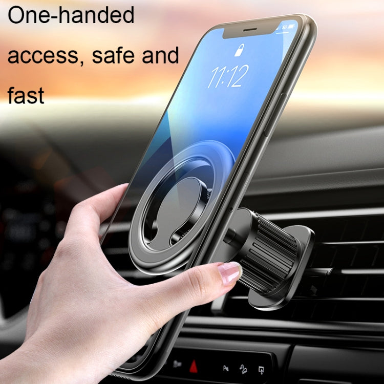 D19 Car Magnetic Mobile Phone Holder Rotatable Metal Navigation Bracket, Spec: Air Outlet (Black) - Universal Car Holders by PMC TechLife | Online Shopping South Africa | PMC TechLife | Buy Now Pay Later Mobicred